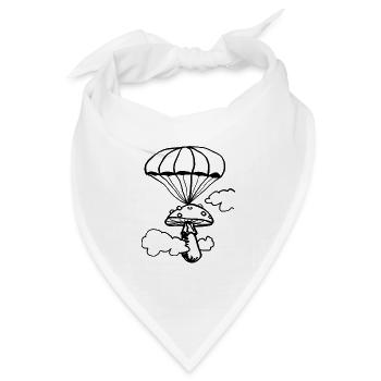 Schwimmender Pilz - Bandana Dreieckstuch - Weiß - Vorne