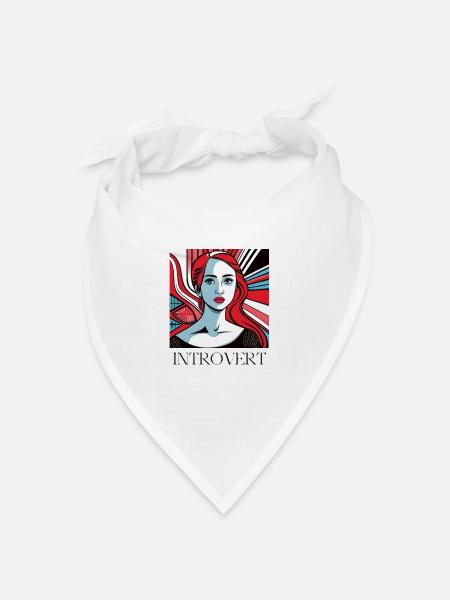 INTROVERT GIRL - Bandana Dreieckstuch - Weiß