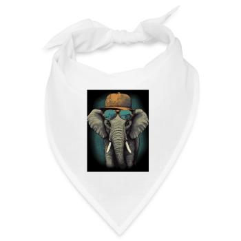 Tierischer Stil - Bandana Dreieckstuch - Weiß - Vorne