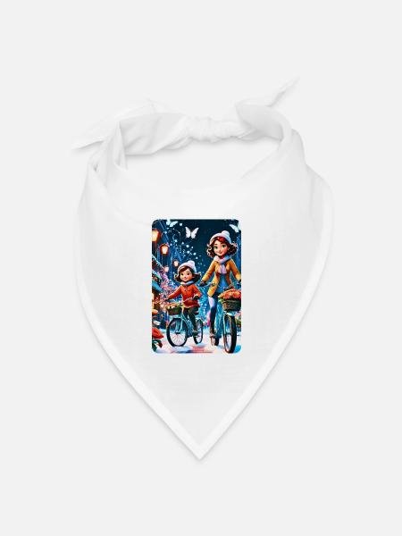 personalisiertes Design-Muttergeschenk - Bandana Dreieckstuch - Weiß