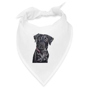 Labrador Retriever Feldweg - Bandana Dreieckstuch - Weiß - Vorne