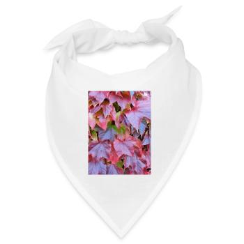Rote Herbstblätter Reben Herbst Blätter Laub Photo - Bandana Dreieckstuch - Weiß - Vorne