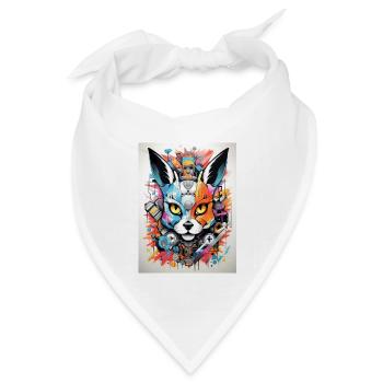 Lächelnder Fuchsfreund - Bandana Dreieckstuch - Weiß - Vorne