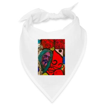 Kunstvolles Design - Bandana Dreieckstuch - Weiß - Vorne