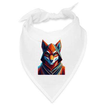 Fuchs gekleidet - Bandana Dreieckstuch - Weiß - Vorne