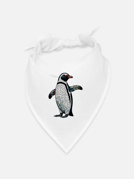 Pinguin - Bandana Dreieckstuch - Weiß