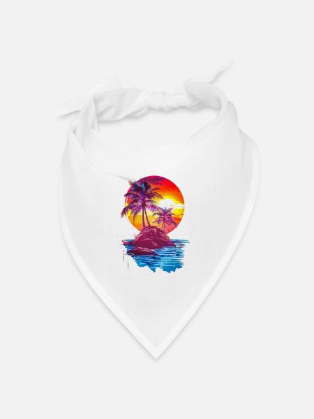 Insel Junge - Bandana Dreieckstuch - Weiß