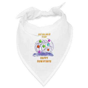 Happy Holidays Tumbleweed - Bandana Dreieckstuch - Weiß - Vorne