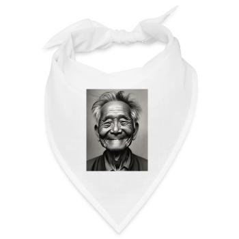 Die gute alte Zeit - Bandana Dreieckstuch - Weiß - Vorne