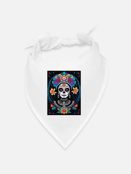 LA CATRINA DELUXE - Bandana Dreieckstuch - Weiß