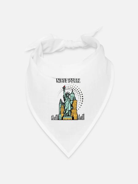 New Yorker Ikone - Bandana Dreieckstuch - Weiß