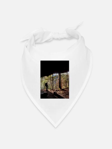Waldwanderer Naturkunst Design - Bandana Dreieckstuch - Weiß