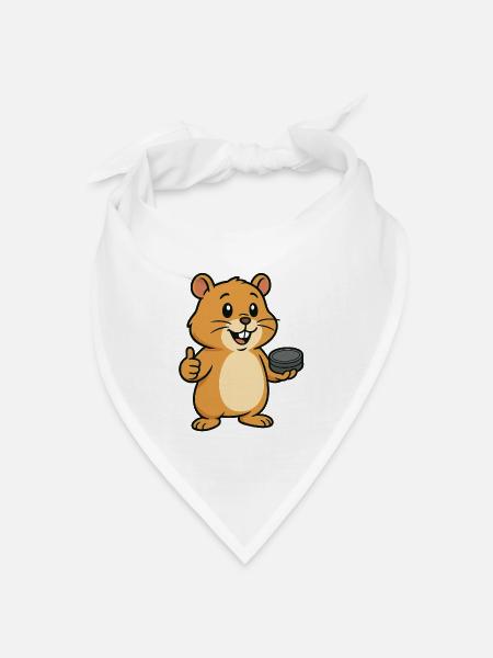 Hamster with sn*s - Bandana Dreieckstuch - Weiß