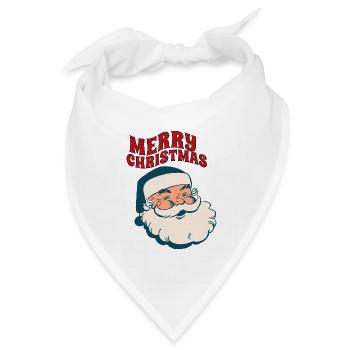 Merry Christmas Santa Design - Bandana Dreieckstuch - Weiß - Vorne