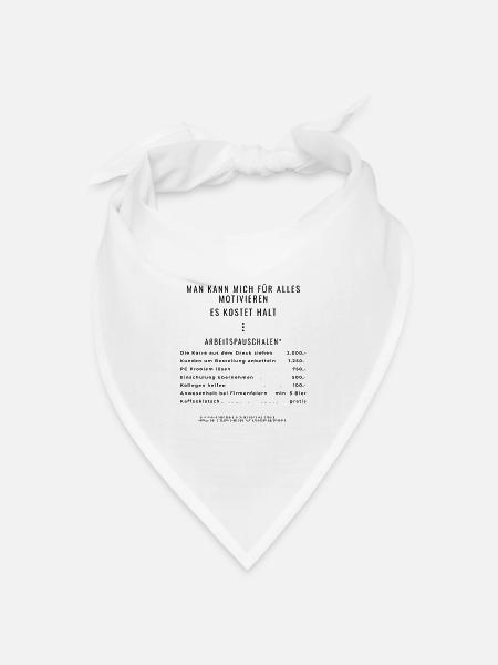 Motivation durch Pauschalen - Bandana Dreieckstuch - Weiß