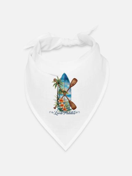 Tropic Board und Love Paddle - Bandana Dreieckstuch - Weiß