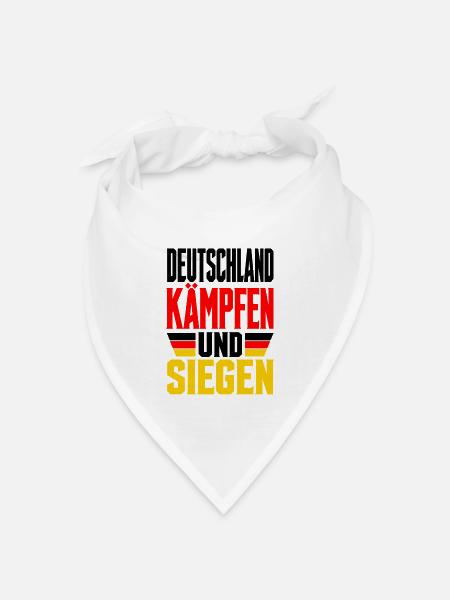 Deutschland Fan - Bandana Dreieckstuch - Weiß