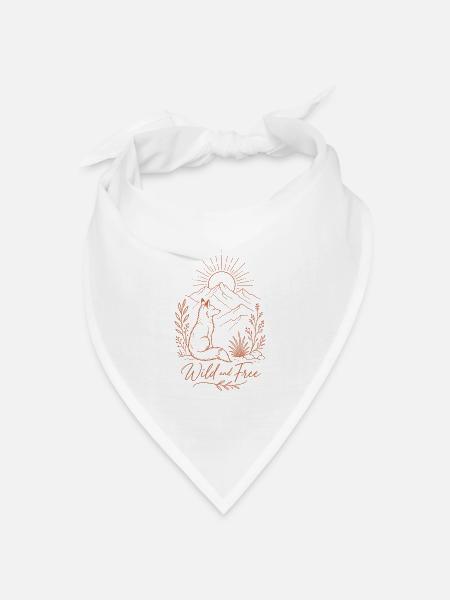 Wild and Free - Bandana Dreieckstuch - Weiß