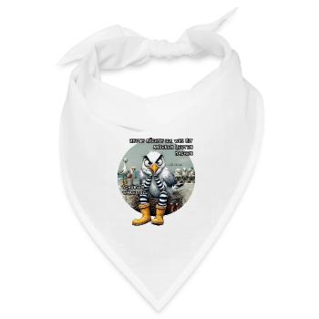 Böse Möwen - Leute schubsen - Bandana Dreieckstuch - Weiß - Vorne