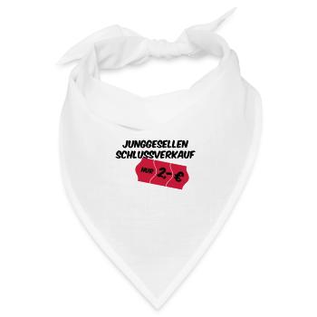 Junggesellenabschied - Bandana Dreieckstuch - Weiß - Vorne