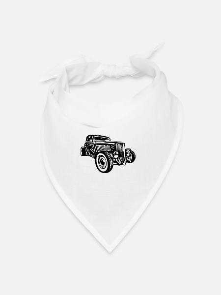 Hot Rod - Bandana Dreieckstuch - Weiß