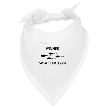 winner swim team 1974 - Bandana Dreieckstuch - Weiß - Vorne