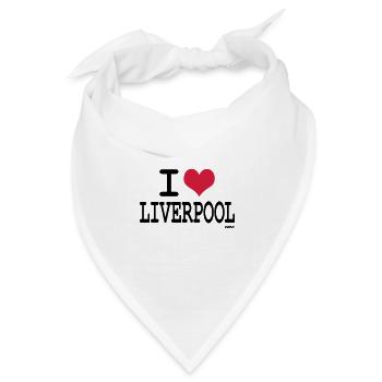 ich liebe liverpool by wam - Bandana Dreieckstuch - Weiß - Vorne