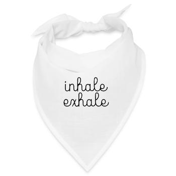 Inhale, Exhale - Bandana Dreieckstuch - Weiß - Vorne