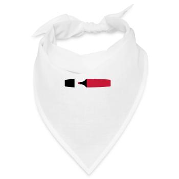 Textmarker - Bandana Dreieckstuch - Weiß - Vorne