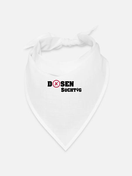 Geocacher: Dosensüchtig - Bandana Dreieckstuch - Weiß