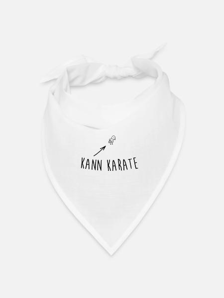 Kleines Hühnchen kann Karate - Bandana Dreieckstuch - Weiß
