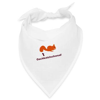 Oachkatzlschwoaf Eichhörnchen - Bandana Dreieckstuch - Weiß - Vorne