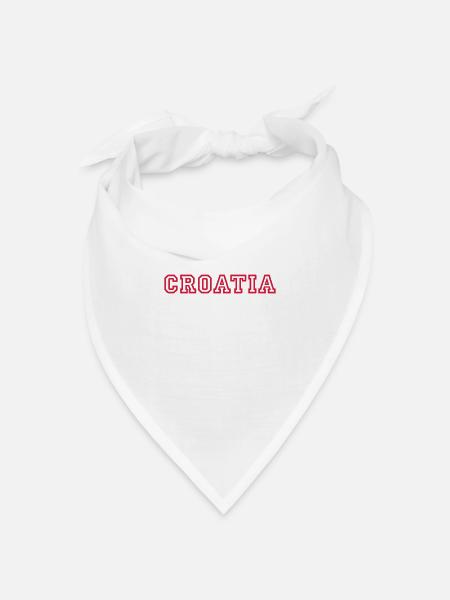 Croatia - Kroatien - Hrvatska - Bandana Dreieckstuch - Weiß