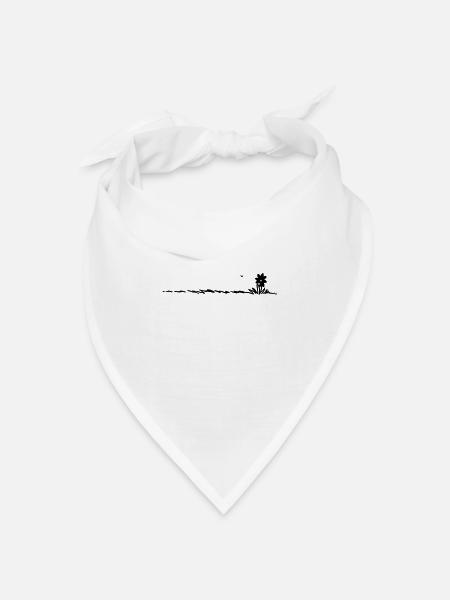 Cartoon Flower on grass - Bandana Dreieckstuch - Weiß