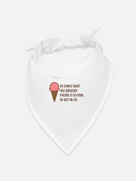 Eis - Bandana Dreieckstuch - Weiß