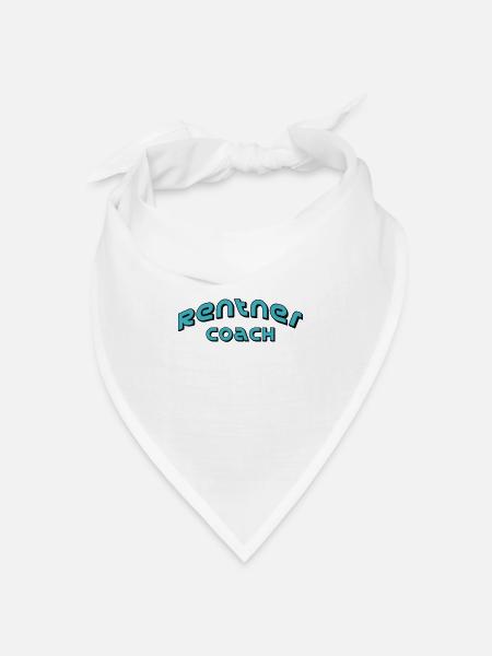 rentnercoach - Bandana Dreieckstuch - Weiß