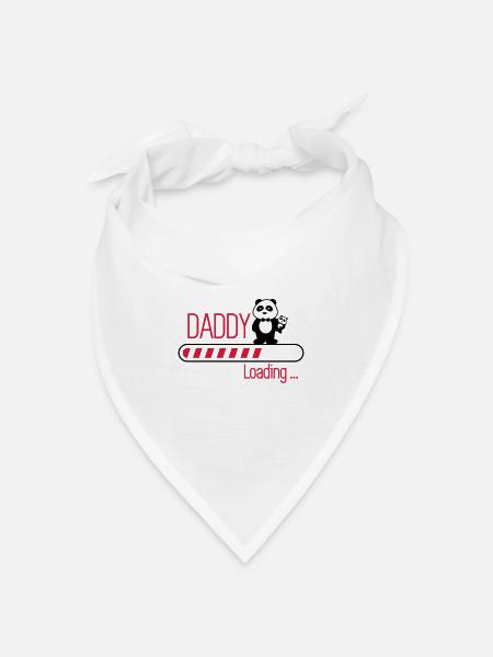 daddy loading - Bandana Dreieckstuch - Weiß