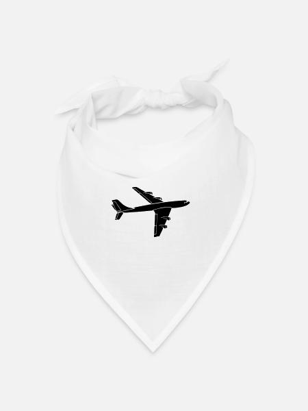 airplane - Bandana Dreieckstuch - Weiß