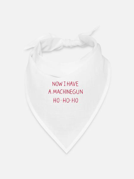 Ho Ho Ho - Bandana Dreieckstuch - Weiß