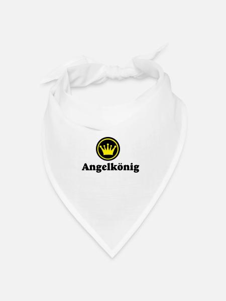 angeln - Bandana Dreieckstuch - Weiß