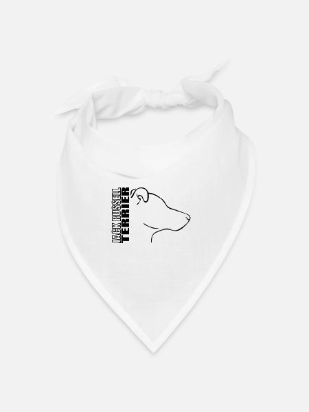 JACK RUSSELL TERRIER PROFIL - Bandana Dreieckstuch - Weiß