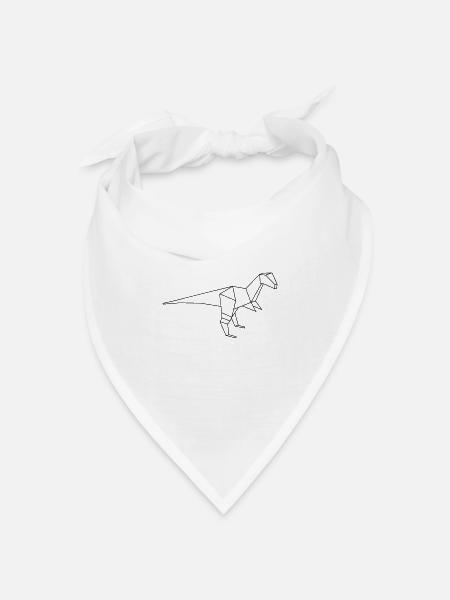 dino 1c - Bandana Dreieckstuch - Weiß