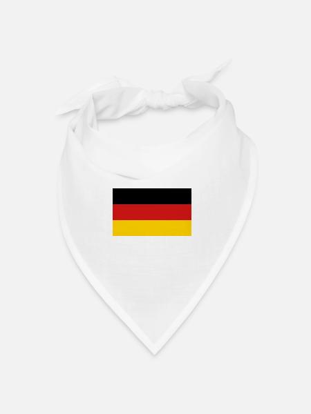 Fahne Flagge Deutschland - Bandana Dreieckstuch - Weiß