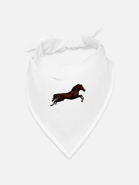 Pferd - Bandana Dreieckstuch - Weiß