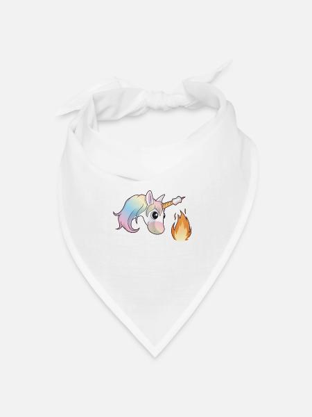 Unicorn Marshmallow - Bandana Dreieckstuch - Weiß