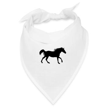 horse114 - Bandana Dreieckstuch - Weiß - Vorne