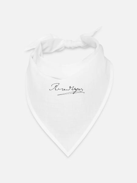 Richard Wagner Unterschrift - Bandana Dreieckstuch - Weiß