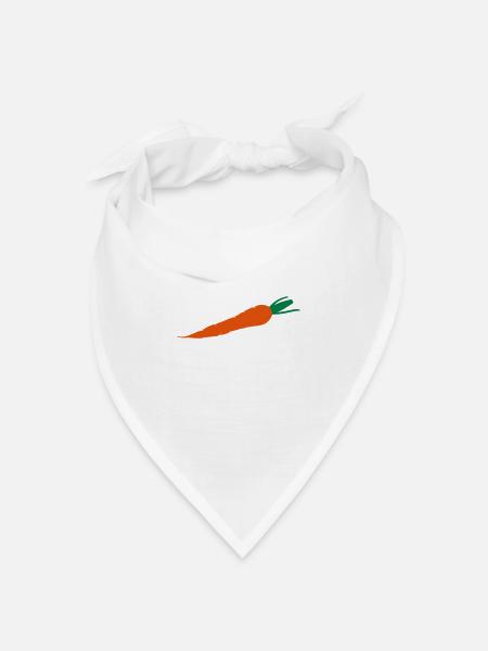 Karotte - Bandana Dreieckstuch - Weiß
