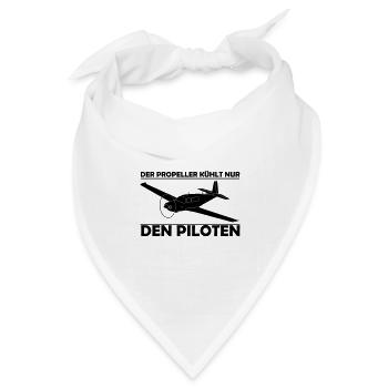Mooney Motorflugzeug Geschenk - Bandana Dreieckstuch - Weiß - Vorne