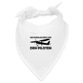 Cessna Motorflugzeug Geschenk - Bandana Dreieckstuch - Weiß - Vorne